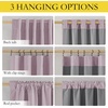 NICETOWN 100% Blackout Linen Curtains for Bedroom/Living Room 90″ L, 2 PCs(Muted Lavender)