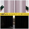 NICETOWN 100% Blackout Linen Curtains for Bedroom/Living Room 90″ L, 2 PCs(Muted Lavender)