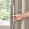 NICETOWN 100% Blackout Linen Curtains for Bedroom/Living Room 90″ L, 2 PCs(Natural)