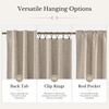 NICETOWN 100% Blackout Linen Curtains for Bedroom/Living Room 90″ L, 2 PCs(Natural)