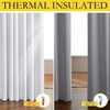 NICETOWN 100% Blackout Linen Curtains for Bedroom/Living Room 90″ L, 2 PCs(Pure White)