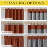NICETOWN 100% Blackout Linen Curtains for Bedroom/Living Room 90″ L, 2 PCs(Rust Orange)