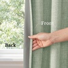 NICETOWN 100% Blackout Linen Curtains for Bedroom/Living Room 90″ L, 2 PCs(Sage Green)