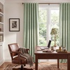 NICETOWN 100% Blackout Linen Curtains for Bedroom/Living Room 90″ L, 2 PCs(Sage Green)