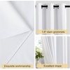 NICETOWN 100% Blackout Window Curtain Panels 90 inch Length for Living Room, Set of 2, Snow White, 55 inches Wide, Thermal Insulated Extra Long Drapes for Patio Sliding Door