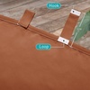 NICETOWN 2 Panels Outdoor Curtains for Patio Waterproof Vertical Blind, Detachable Sticky Tab Top Thermal Insulated Privacy Protected Outdoor Divider Window Treatment for Pergola, W52 x L108-Inch, Tan(Mecca Red)