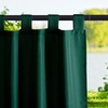 NICETOWN 2 Panels Outdoor Curtains for Patio Waterproof Vertical Blind, Detachable Sticky Tab Top Thermal Insulated Privacy Protected Outdoor Divider Window Treatment for Pergola, W52 x L108-Inch, Tan(Dark Green)