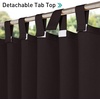 NICETOWN 2 Panels Outdoor Curtains for Patio Waterproof Vertical Blind, Detachable Sticky Tab Top Thermal Insulated Privacy Protected Outdoor Divider Window Treatment for Pergola, W52 x L108-Inch, Tan(Brown)