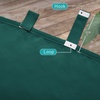 NICETOWN 2 Panels Outdoor Curtains for Patio Waterproof Vertical Blind, Detachable Sticky Tab Top Thermal Insulated Privacy Protected Outdoor Divider Window Treatment for Pergola, W52 x L108-Inch, Tan(Hunter Green)