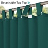 NICETOWN 2 Panels Outdoor Curtains for Patio Waterproof Vertical Blind, Detachable Sticky Tab Top Thermal Insulated Privacy Protected Outdoor Divider Window Treatment for Pergola, W52 x L108-Inch, Tan(Hunter Green)