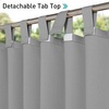 NICETOWN 2 Panels Outdoor Curtains for Patio Waterproof Vertical Blind, Detachable Sticky Tab Top Thermal Insulated Privacy Protected Outdoor Divider Window Treatment for Pergola, W52 x L108-Inch, Tan(Silver Grey)
