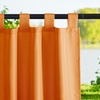 NICETOWN 2 Panels Outdoor Curtains for Patio Waterproof Vertical Blind, Detachable Sticky Tab Top Thermal Insulated Privacy Protected Outdoor Divider Window Treatment for Pergola, W52 x L108-Inch, Tan(Orange)