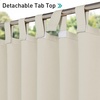NICETOWN 2 Panels Outdoor Curtains for Patio Waterproof Vertical Blind, Detachable Sticky Tab Top Thermal Insulated Privacy Protected Outdoor Divider Window Treatment for Pergola, W52 x L108-Inch, Tan(Beige)