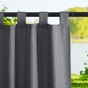 NICETOWN 2 Panels Outdoor Curtains for Patio Waterproof Vertical Blind, Detachable Sticky Tab Top Thermal Insulated Privacy Protected Outdoor Divider Window Treatment for Pergola, W52 x L108-Inch, Tan(Dark Grey)