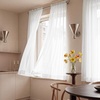 NICETOWN Black Sheer Curtains 96 Inches Long, W42xL96, 2 Panels(Beige)
