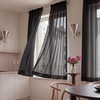 NICETOWN Black Sheer Curtains 96 Inches Long, W42xL96, 2 Panels(Black)