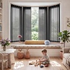 NICETOWN Black Sheer Curtains 96 Inches Long, W42xL96, 2 Panels(Black)