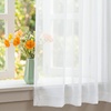 NICETOWN Black Sheer Curtains 96 Inches Long, W42xL96, 2 Panels(Ivory)