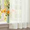 NICETOWN Black Sheer Curtains 96 Inches Long, W42xL96, 2 Panels(Natural)