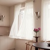 NICETOWN Black Sheer Curtains 96 Inches Long, W42xL96, 2 Panels(Natural)