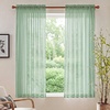 NICETOWN Black Sheer Curtains 96 Inches Long, W42xL96, 2 Panels(Sage Green)