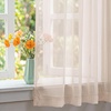 NICETOWN Black Sheer Curtains 96 Inches Long, W42xL96, 2 Panels(Taupe)