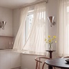 NICETOWN Black Sheer Curtains 96 Inches Long, W42xL96, 2 Panels(Taupe)