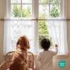 NICETOWN Black Sheer Curtains 96 Inches Long, W42xL96, 2 Panels(White)