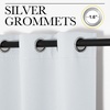 NICETOWN Blackout Curtain Panels, Greyish White, 2 Panels, W29 x L36-inch