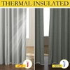 NICETOWN Grey 100% Blackout Curtain Panels, Set of 2, 42″ Wide by 54″ Long, Thermal Insulated White Thermal Insulated Liner Drapes for Nursery, Noise Reducing and Heat Blocking Drapes for Windows