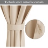 NICETOWN Greyish White Short Blackout Curtains 63 Inches Long for Bedroom(Biscotti Beige)