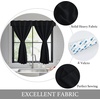 NICETOWN Greyish White Short Blackout Curtains 63 Inches Long for Bedroom(Black)