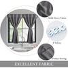 NICETOWN Greyish White Short Blackout Curtains 63 Inches Long for Bedroom(Grey)
