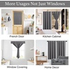 NICETOWN Greyish White Short Blackout Curtains 63 Inches Long for Bedroom(Grey)