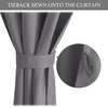 NICETOWN Greyish White Short Blackout Curtains 63 Inches Long for Bedroom(Grey)