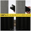 NICETOWN Grizzle Gray Vintage Linen 100% Blackout Curtains for Living Room, Thermal Insulated Curtains 84″ Long, Noise Reducing Window Treatment Drapes for Dining Room, 62″ Wide Per Panel, Set of 2