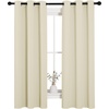 NICETOWN Kitchen Curtains, Short Curtains, 1 Pair, 34″ x 63″, Beige