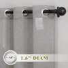 NICETOWN Linen Textured Semi Sheer Bedroom Curtains, Grommet Top Casual Thick Semitransparent Flax Sheer Window Treatment Privacy for Living Room, Camel, W52 x L72, Sold by 2 Panels(Charcoal Grey)