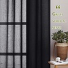 NICETOWN Linen Textured Semi Sheer Bedroom Curtains, Grommet Top Casual Thick Semitransparent Flax Sheer Window Treatment Privacy for Living Room, Camel, W52 x L72, Sold by 2 Panels(Black)