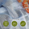 NICETOWN Linen Textured Semi Sheer Bedroom Curtains, Grommet Top Casual Thick Semitransparent Flax Sheer Window Treatment Privacy for Living Room, Camel, W52 x L72, Sold by 2 Panels(Sea Mist)