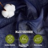 NICETOWN Linen Textured Semi Sheer Bedroom Curtains, Grommet Top Casual Thick Semitransparent Flax Sheer Window Treatment Privacy for Living Room, Camel, W52 x L72, Sold by 2 Panels(Dark Blue)