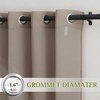 NICETOWN Linen Textured Semi Sheer Bedroom Curtains, Grommet Top Casual Thick Semitransparent Flax Sheer Window Treatment Privacy for Living Room, Camel, W52 x L72, Sold by 2 Panels(Burlap)