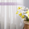 NICETOWN Linen Textured Semi Sheer Bedroom Curtains, Grommet Top Casual Thick Semitransparent Flax Sheer Window Treatment Privacy for Living Room, Camel, W52 x L72, Sold by 2 Panels(Off White)