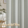 NICETOWN Linen Textured Semi Sheer Bedroom Curtains, Grommet Top Casual Thick Semitransparent Flax Sheer Window Treatment Privacy for Living Room, Camel, W52 x L72, Sold by 2 Panels(Linen Gray)