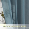 NICETOWN Linen Textured Semi Sheer Bedroom Curtains, Grommet Top Casual Thick Semitransparent Flax Sheer Window Treatment Privacy for Living Room, Camel, W52 x L72, Sold by 2 Panels(Smoke Blue)