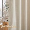 NICETOWN Linen Textured Semi Sheer Bedroom Curtains, Grommet Top Casual Thick Semitransparent Flax Sheer Window Treatment Privacy for Living Room, Camel, W52 x L72, Sold by 2 Panels(Taupe)