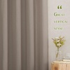 NICETOWN Linen Textured Semi Sheer Bedroom Curtains, Grommet Top Casual Thick Semitransparent Flax Sheer Window Treatment Privacy for Living Room, Camel, W52 x L72, Sold by 2 Panels(Burlap)