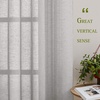 NICETOWN Linen Textured Semi Sheer Bedroom Curtains, Grommet Top Casual Thick Semitransparent Flax Sheer Window Treatment Privacy for Living Room, Camel, W52 x L72, Sold by 2 Panels(Grey)