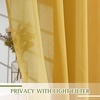 NICETOWN Linen Textured Semi Sheer Bedroom Curtains, Grommet Top Casual Thick Semitransparent Flax Sheer Window Treatment Privacy for Living Room, Camel, W52 x L72, Sold by 2 Panels(Citrine)
