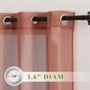 NICETOWN Linen Textured Semi Sheer Bedroom Curtains, Grommet Top Casual Thick Semitransparent Flax Sheer Window Treatment Privacy for Living Room, Camel, W52 x L72, Sold by 2 Panels(Burnt Orange)